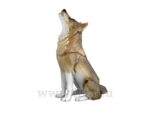 SCULPTURE WOLF SITTING