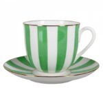 СUP WITH SAUCER LILY OF VALLEY YES AND THERE IS NO (LIGHT GREEN EDGING)