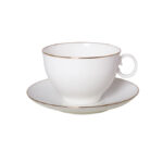 СUP WITH SAUCER TEA APPLE GOLDEN EDGING