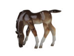 SCULPTURE FOAL GRAZING HORSE GNEDOY