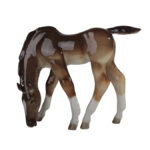 SCULPTURE FOAL GRAZING HORSE GNEDOY
