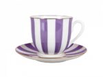 СUP WITH SAUCER LILY OF VALLEY YES AND THERE IS NO (PURPLE EDGING)